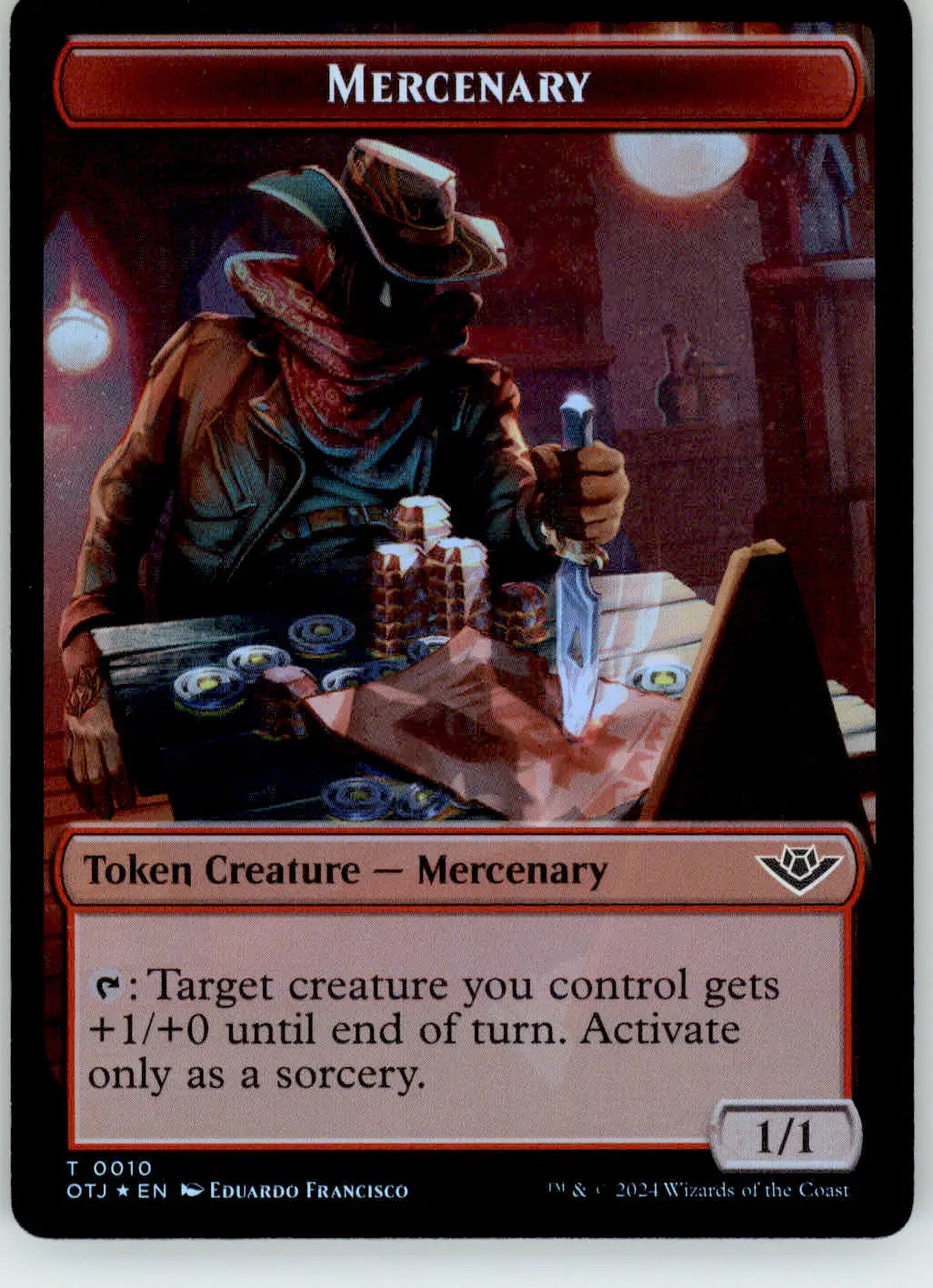 Mercenary // Construct Token - Outlaws of Thunder Junction 10 // 3 Foil NM Magic