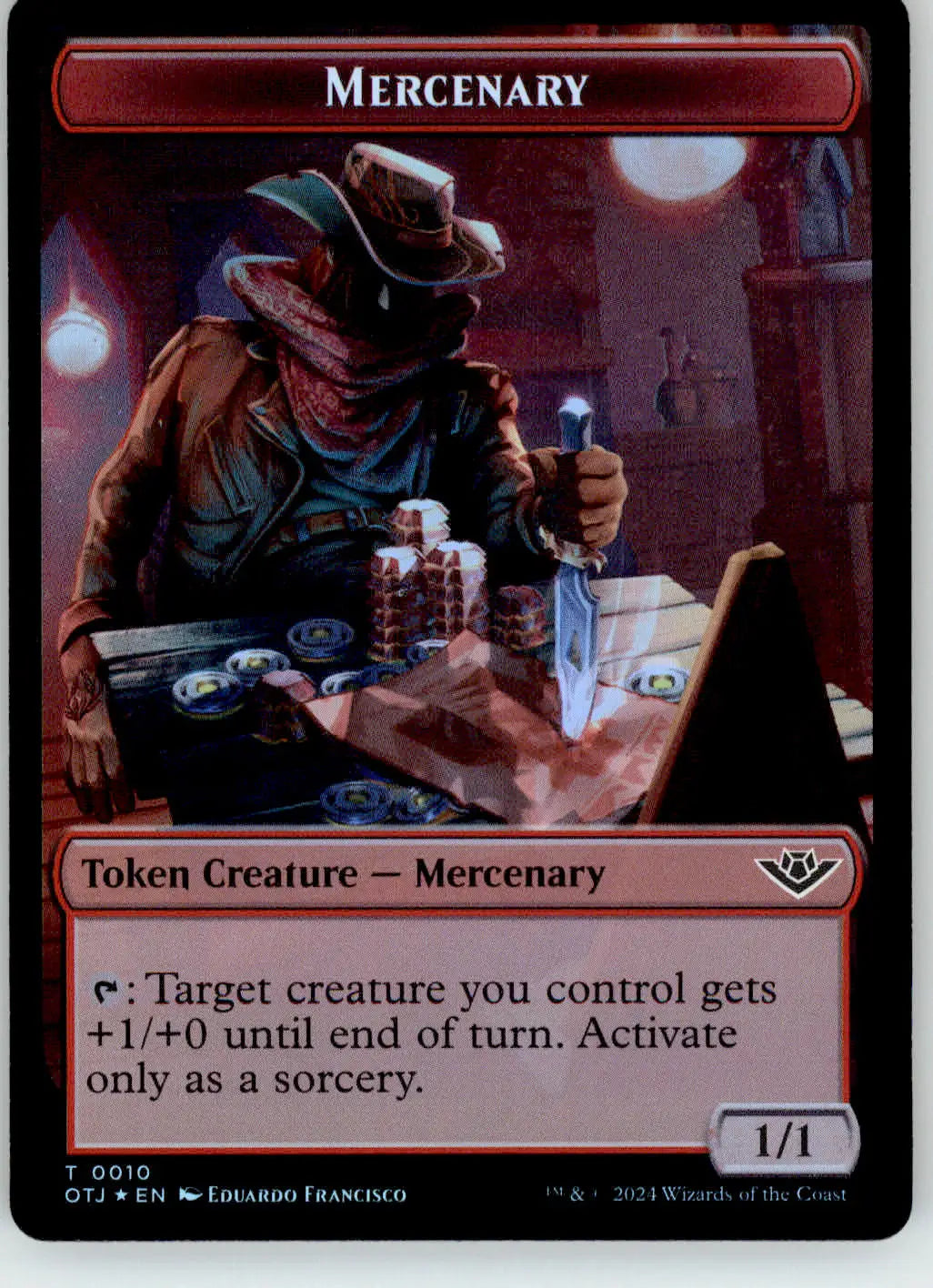Mercenary // Meteorite Token Outlaws of Thunder Junction 10 // 17 Foil NM Magic