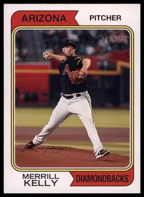 Merrill Kelly 2023 Topps Heritage #199 Arizona Diamondbacks - Baseball Card Single