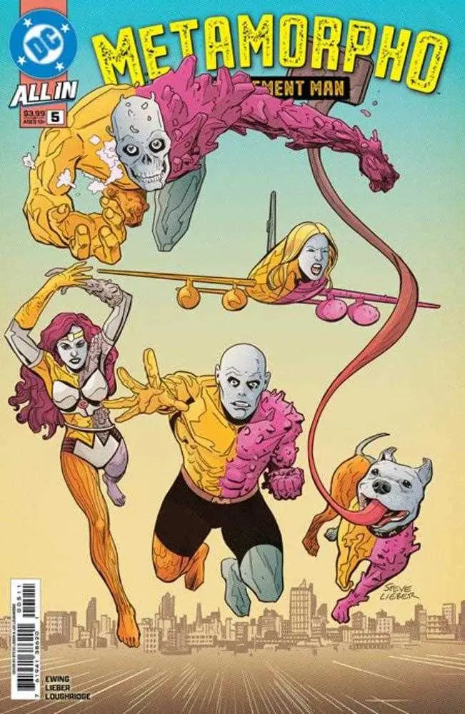 Comic book cover of Metamorpho The Element Man #5 by Steve Lieber featuring Rex Mason