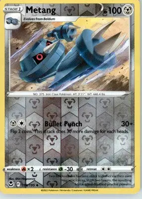 Metang - SWSH12: Silver Tempest - Reverse Holo LP - #118/195 - Pokémon Card Single