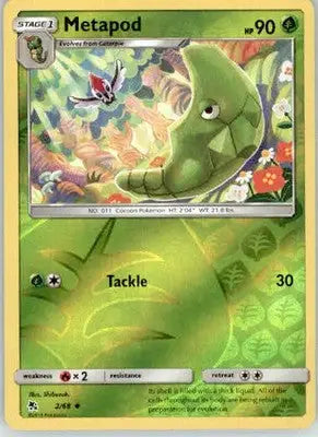Metapod - Hidden Fates - 2/68 - Reverse Holo LP - Pokémon Card Single