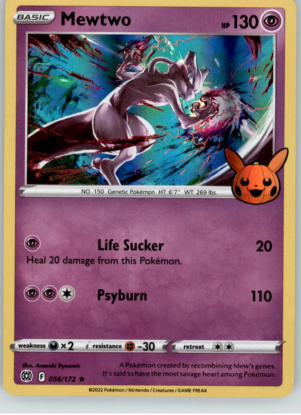 Mewtwo - Trick or Trade BOOster - 056/172 - Holo NM Pokemon