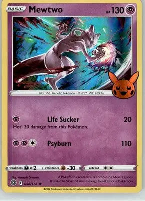 Mewtwo - Trick or Trade BOOster - 056/172 - Holo NM Pokemon - Pokémon Card Single