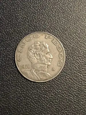 Mexico 1976 5 Pesos Coin - Francisco I. Madero