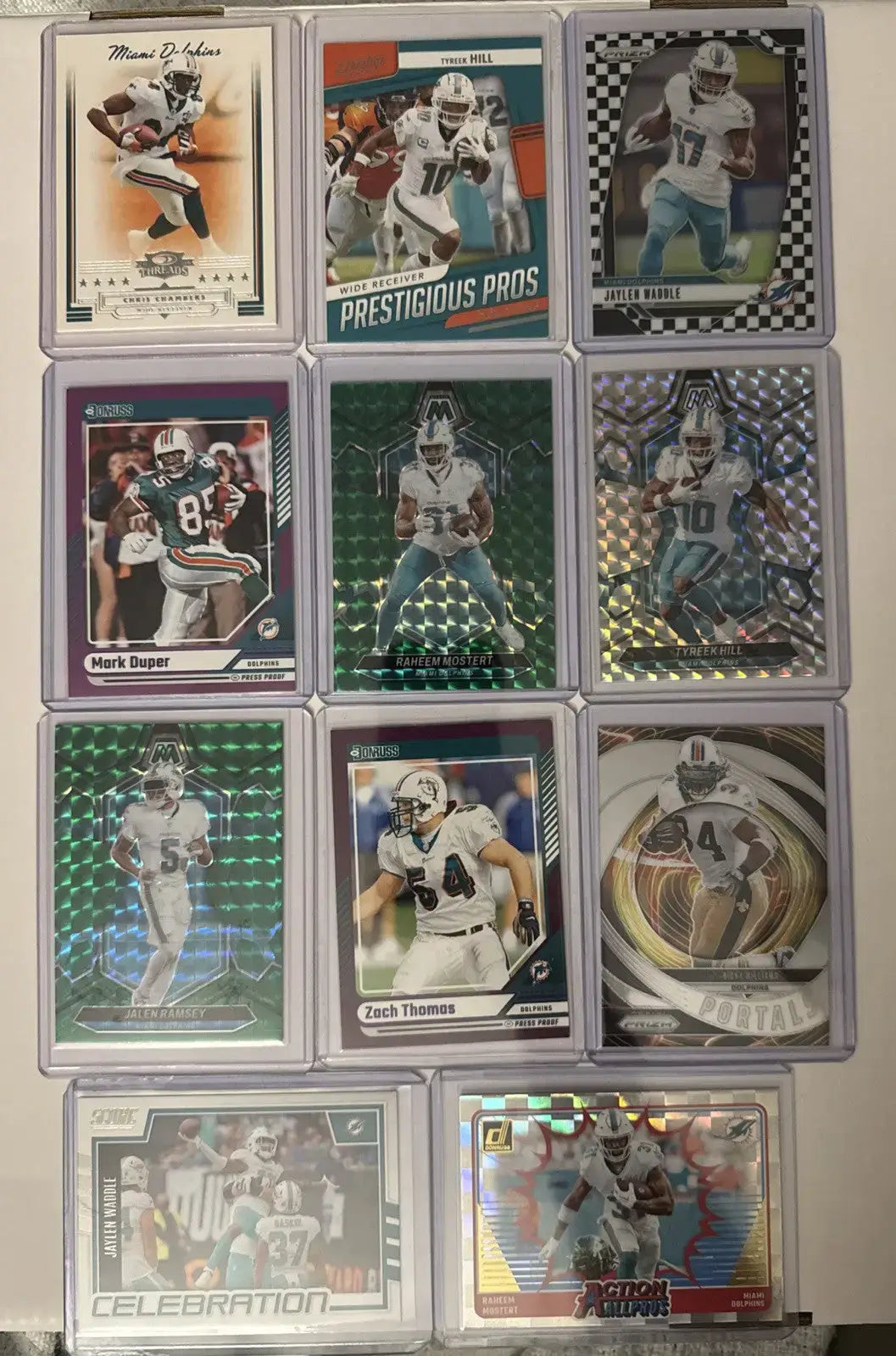Miami Dolphins 20 Card Lot - Tua Chubb Marino Achane Waddle Hill+++ - Football Card Lot