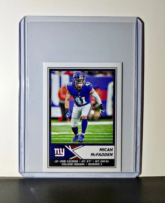 Micah McFadden 2024 Panini NFL Sticker #326 New York Giants - Football Card Single