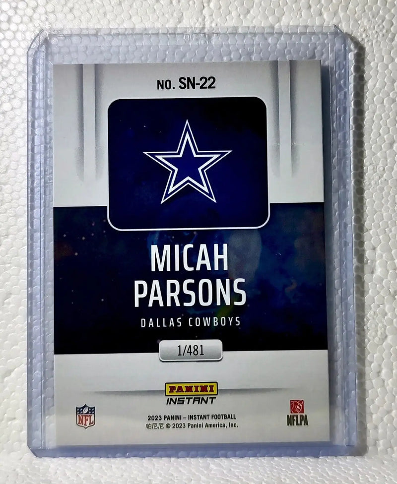 Micah Parsons 2023 Panini NFL #22 Supernova Football Card Dallas Cowboys 1/481 - Football Card Single