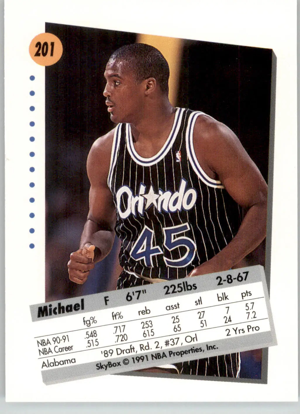 Michael Ansley - 1991-92 SkyBox - #201 - Basketball - Basketball Card Single