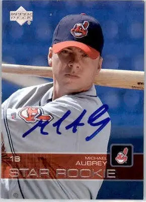 Michael Aubrey - 2003 Upper Deck Prospect Premieres - #68 - AUTO Baseball - Baseball Card Single