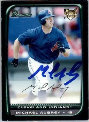 Michael Aubrey - 2008 Bowman Draft Picks & Prospects - #BDP2 - RC AUTO Baseball - Baseball Card Single