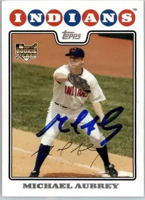 Michael Aubrey - 2008 Topps Updates & Highlights - #UH141 - RC AUTO Baseball - Baseball Card Single