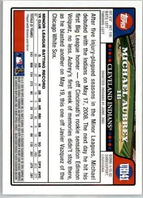 Michael Aubrey - 2008 Topps Updates & Highlights - #UH141 - RC AUTO Baseball - Baseball Card Single