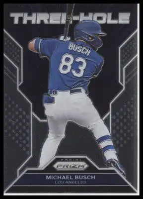 Michael Busch 2023 Panini Prizm Three-Hole #TH18 Los Angeles Dodgers - Baseball Card Single