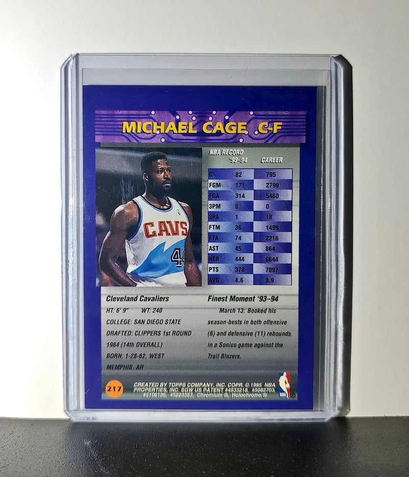 Michael Cage 1994-95 Topps Finest #217 Basketball Card