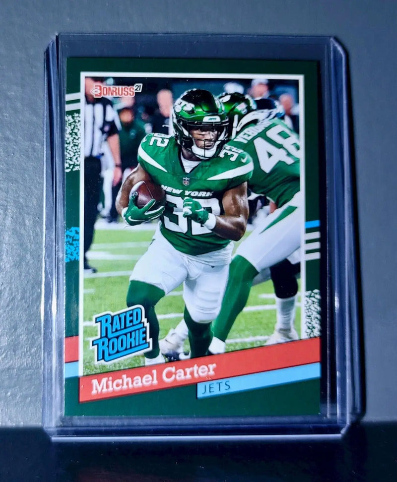 Michael Carter 2021 Panini NFL Rated Rookie Retro #28 Rookie Card 1/2231 - Football Card Single