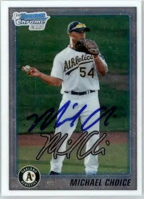 Michael Choice - 2010 Bowman Draft Picks & Prospects - #BDPP61 - AUTO Baseball - Baseball Card Single