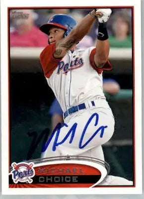 Michael Choice - 2012 Topps Pro Debut - #202 - AUTO Baseball - Baseball Card Single