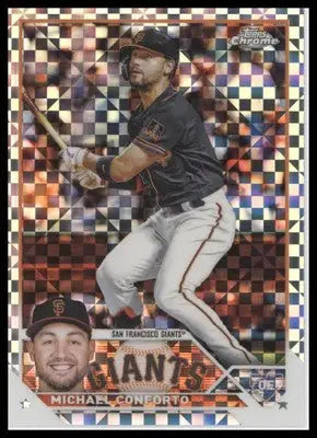 Michael Conforto 2023 Topps Chrome X-Fractors #219 San Francisco Giants - Baseball Card Single