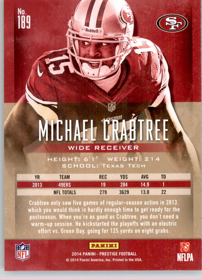 Michael Crabtree - 2014 Panini Prestige - #189 - Football