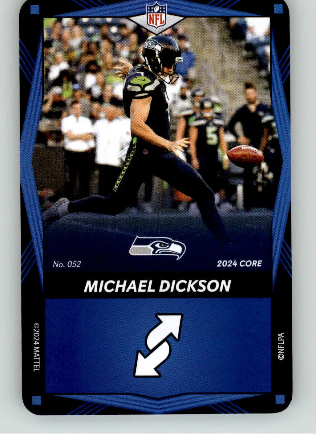 Michael Dickson - 2024 UNO Elite Core Edition - Blue - #052 - Football - Football Card Single