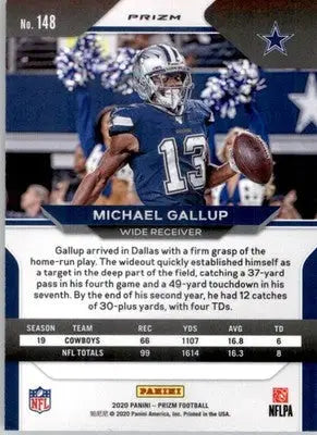Michael Gallup - 2020 Panini Prizm - #148 - Football - Football Card Single