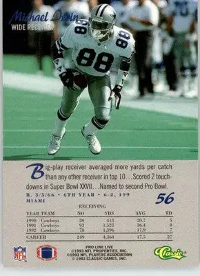Michael Irvin - 1993 Pro Line Live - #56 - Football