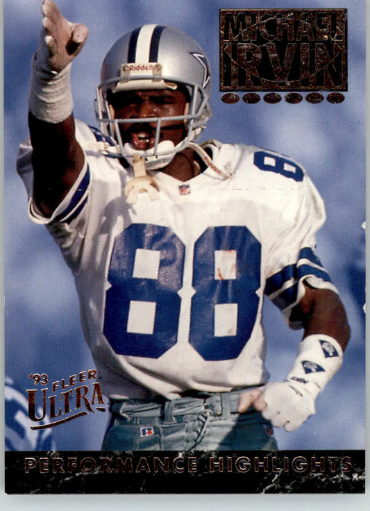 Michael Irvin - 1993 Ultra - #10 - Michael Irvin Performance Highlights Football - Football Card Single