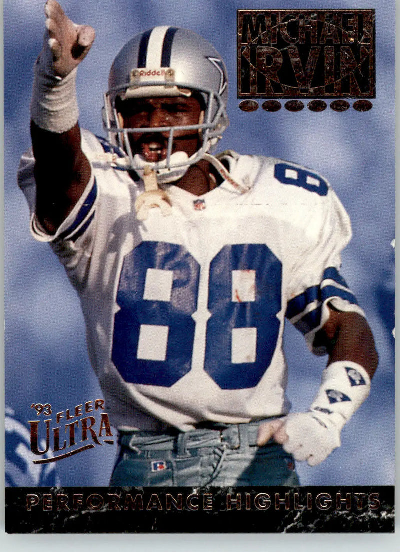 Michael Irvin - 1993 Ultra - #10 - Michael Irvin Performance Highlights Football - Football Card Single