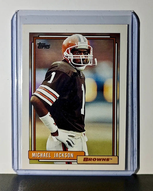 Michael Jackson 1992 Topps NFL #77 Card Cleveland Browns - Football Card Single