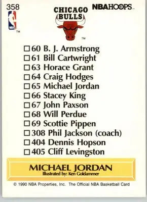 Michael Jordan - 1990-91 Hoops - #358 - Basketball - Basketball Card Single
