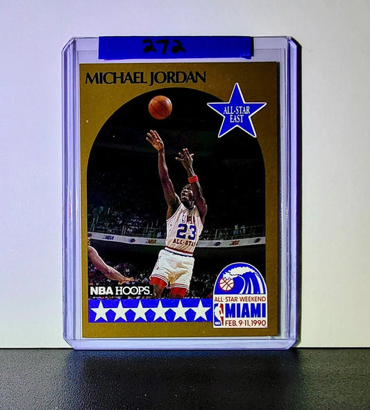 Michael Jordan 1990-91 NBA Hoops All-Star #5 Basketball Card Chicago Bulls - Basketball Card Single