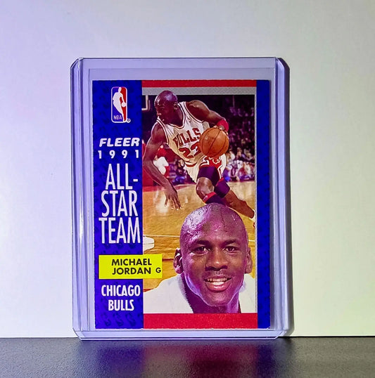 Michael Jordan 1991-92 Fleer All-Star Team #211 Basketball Card Chicago Bulls - Basketball Card Single