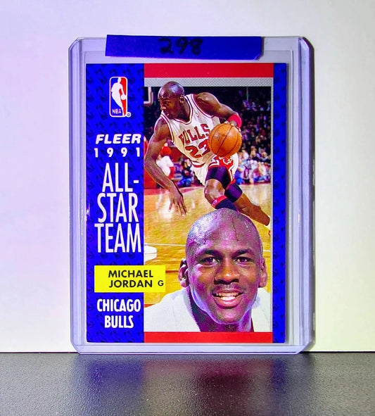 Michael Jordan 1991-92 Fleer All-Star Team #211 Basketball Card Chicago Bulls - Basketball Card Single