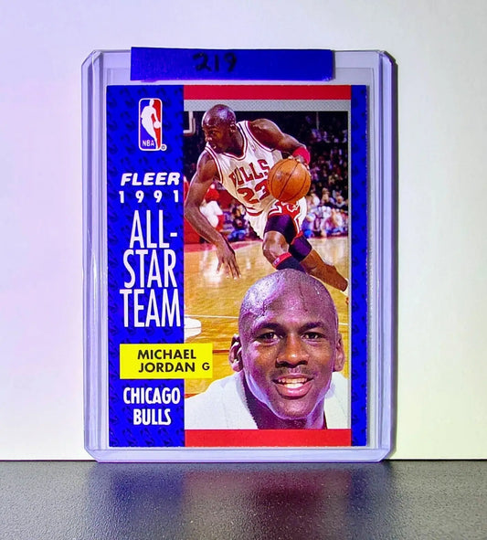 Michael Jordan 1991-92 Fleer All-Star Team #211 Basketball Card Chicago Bulls - Basketball Card Single