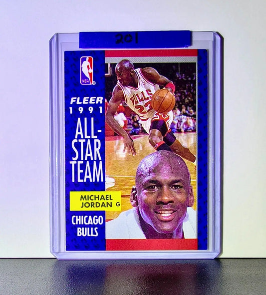 Michael Jordan 1991-92 Fleer All-Star Team #211 Basketball Card Chicago Bulls - Basketball Card Single