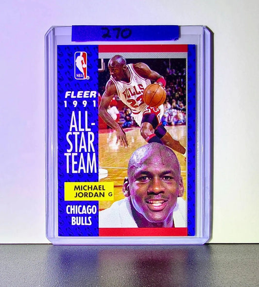 Michael Jordan 1991-92 Fleer All-Star Team #211 Basketball Card Chicago Bulls - Basketball Card Single