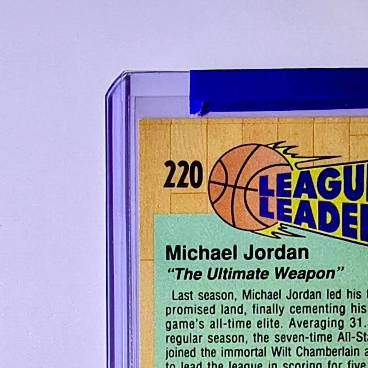 Michael Jordan 1991-92 Fleer League Leaders #220 Basketball Card Chicago Bulls - Basketball Card Single