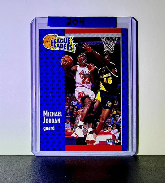 Michael Jordan 1991-92 Fleer League Leaders #220 Basketball Card Chicago Bulls - Basketball Card Single