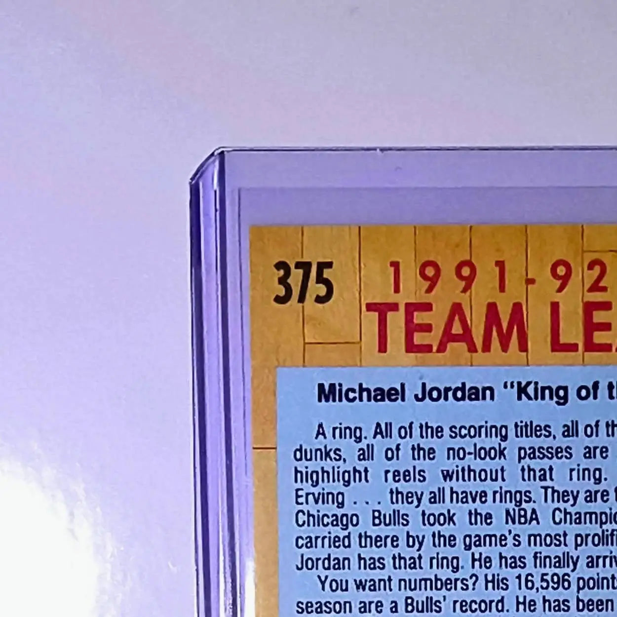 Michael Jordan 1991-92 Fleer Team Leader #375 Basketball Card Chicago Bulls - Basketball Card Single