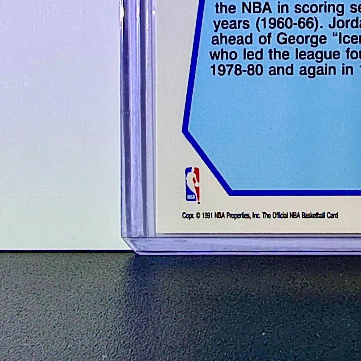 Michael Jordan 1991-92 NBA Hoops Milestones Points #317 Card Chicago Bulls - Basketball Card Single