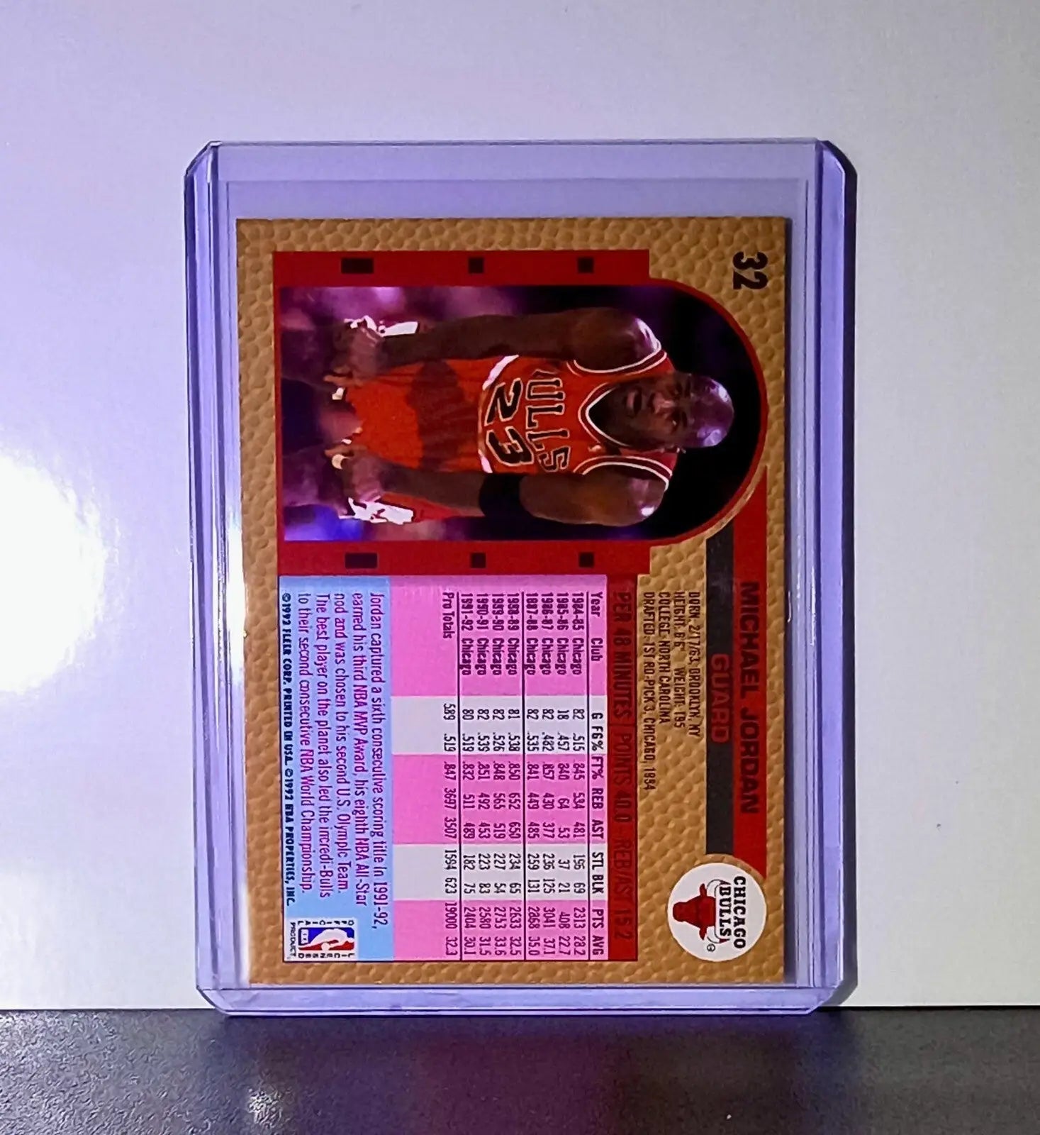 Michael Jordan 1992-93 Fleer #32 Basketball Card Chicago Bulls - Basketball Card Single