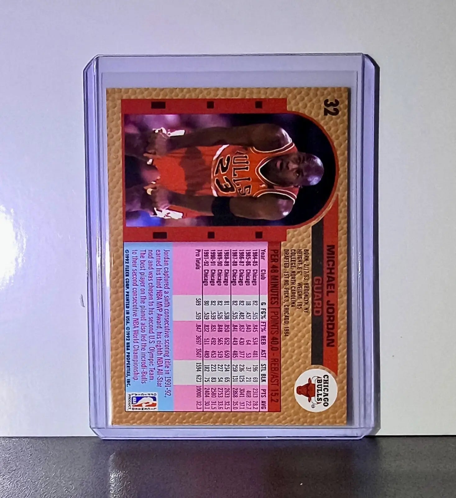 Michael Jordan 1992-93 Fleer #32 Basketball Card Chicago Bulls - Basketball Card Single
