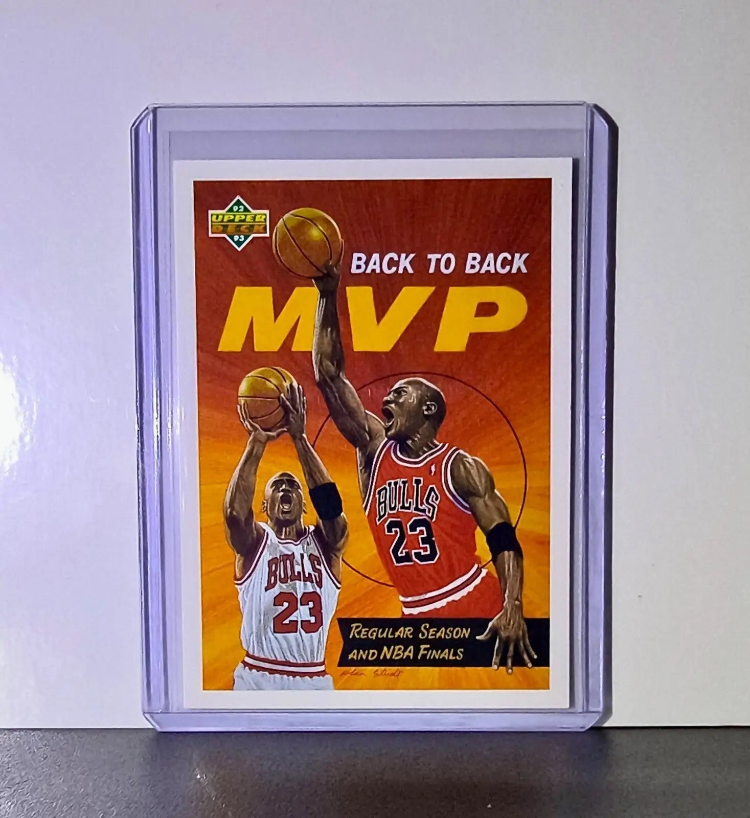 Michael Jordan 1992-93 Upper Deck Back to Back MVP #67 Card Chicago Bulls - Basketball Card Single