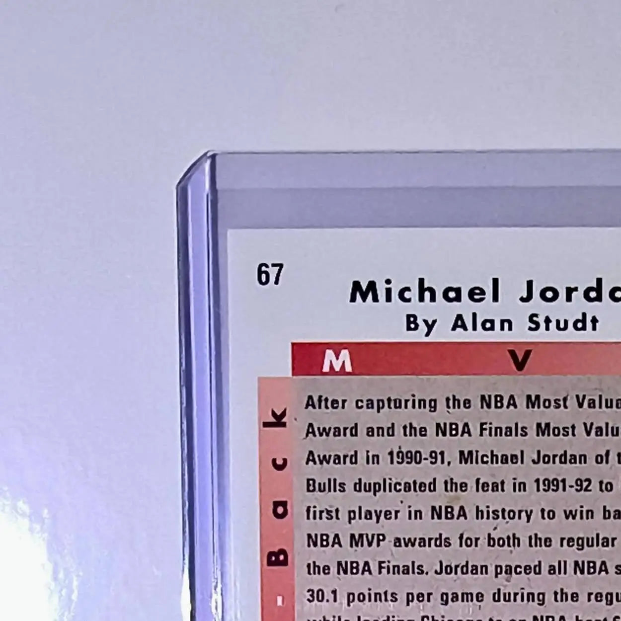 Michael Jordan 1992-93 Upper Deck Back to Back MVP #67 Card Chicago Bulls - Basketball Card Single