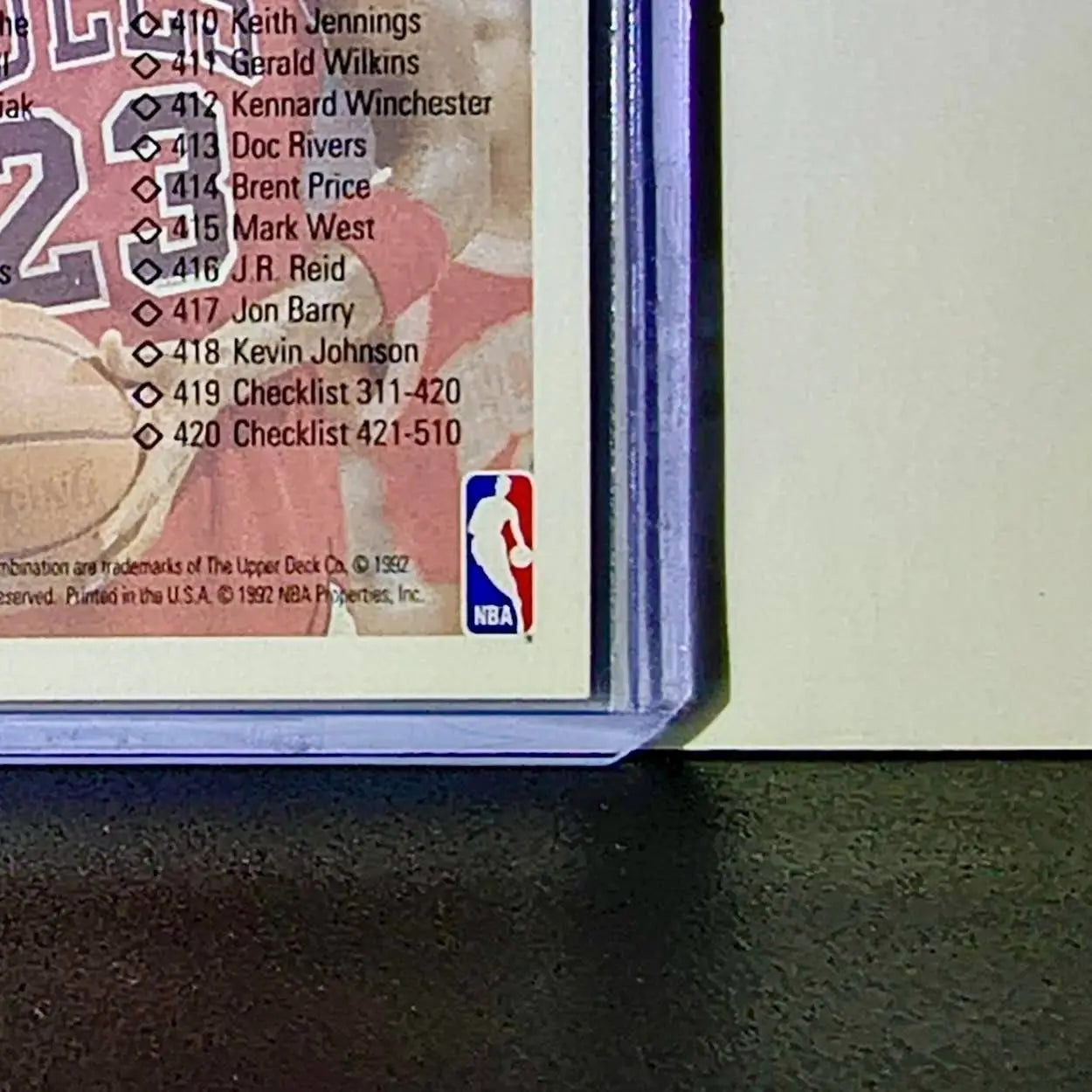 Michael Jordan 1992-93 Upper Deck Checklist #419 Basketball Card Chicago Bulls - Basketball Card Single