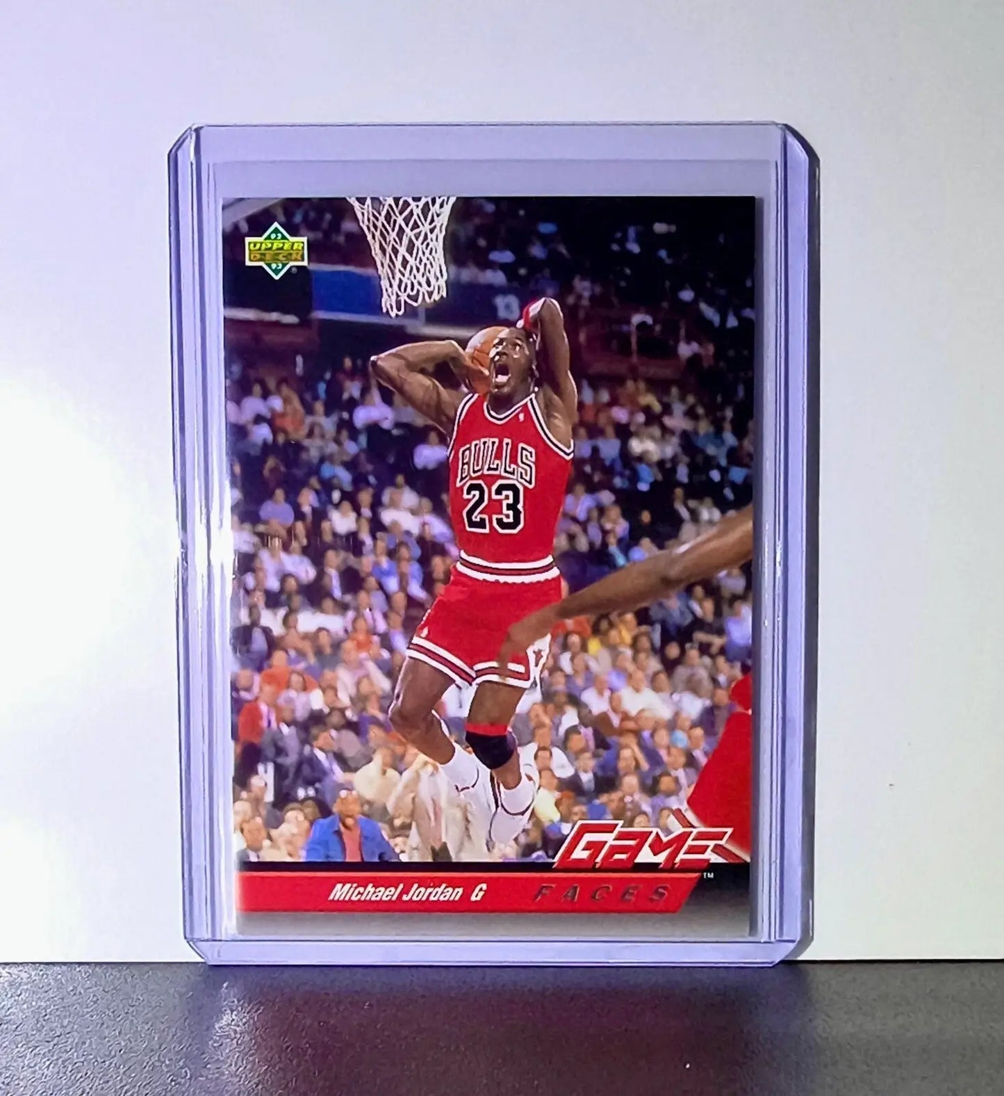 Michael Jordan 1992-93 Upper Deck Game Faces #488 Basketball Card Chicago Bulls - Basketball Card Single