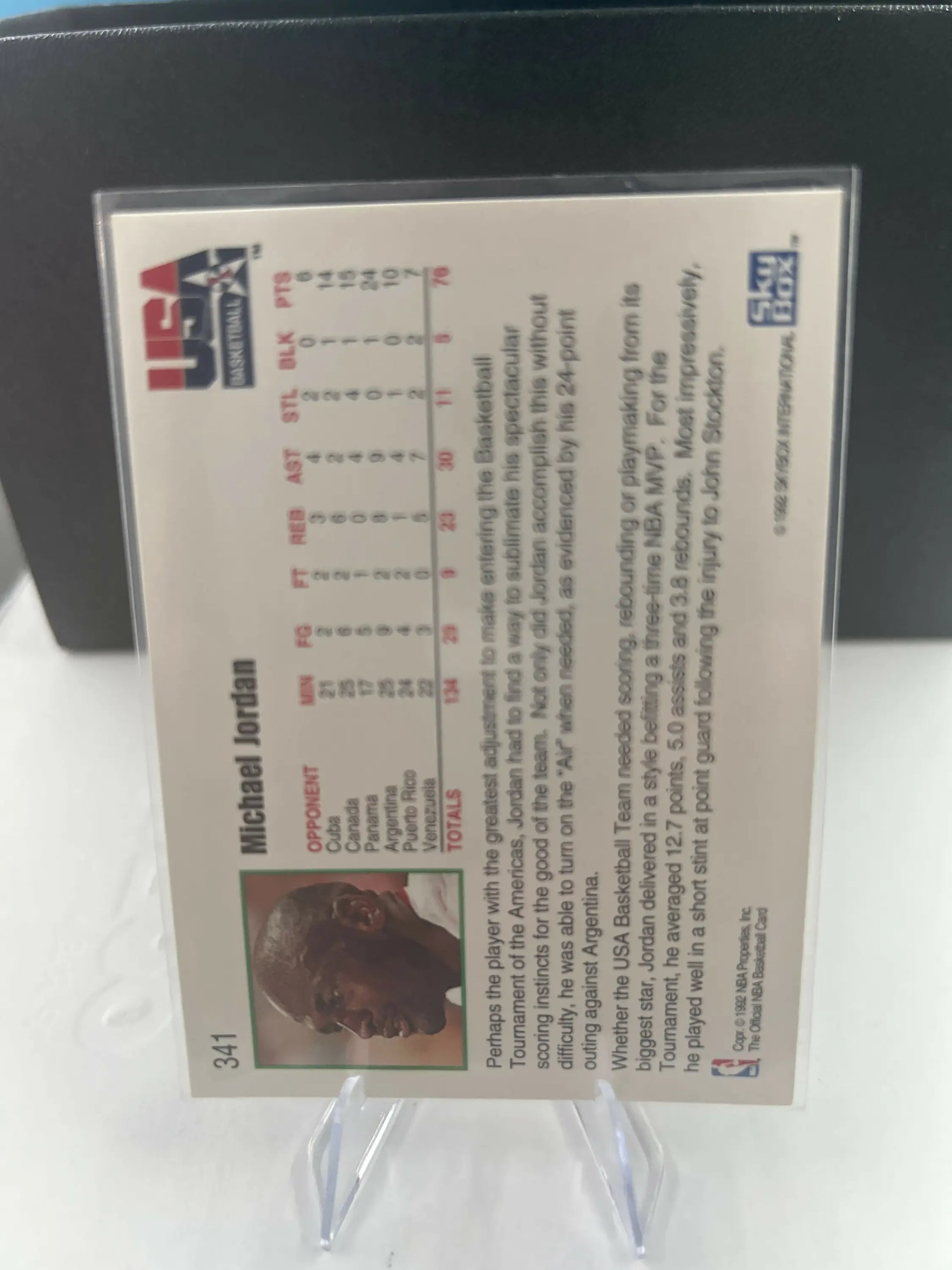 Michael Jordan USA basketball card from Hoops USA series in the MICHAEL JORDAN 1992 HOOPS USA product