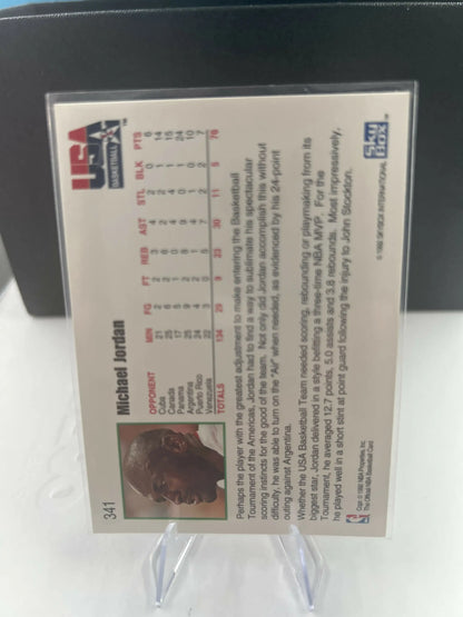 Michael Jordan USA basketball card from Hoops USA series in the MICHAEL JORDAN 1992 HOOPS USA product