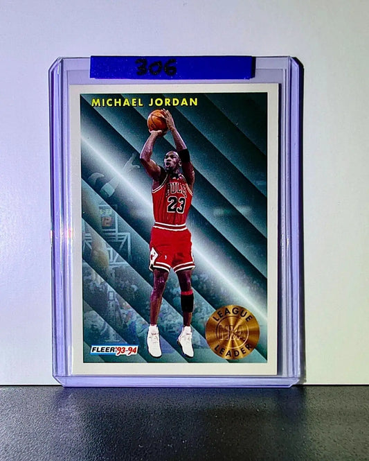 Michael Jordan 1993-94 Fleer League Leader #224 Basketball Card Chicago Bulls - Basketball Card Single